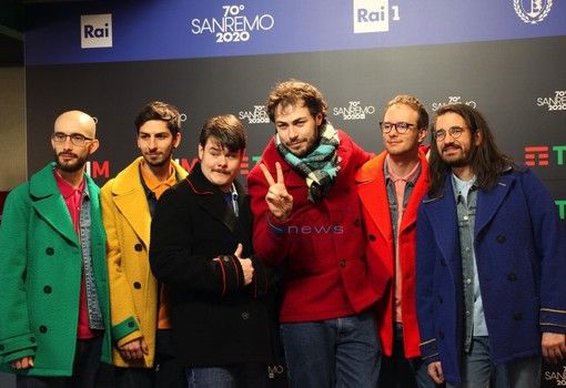 I Pinguini Tattici Nucleari in sala stampa all'Ariston