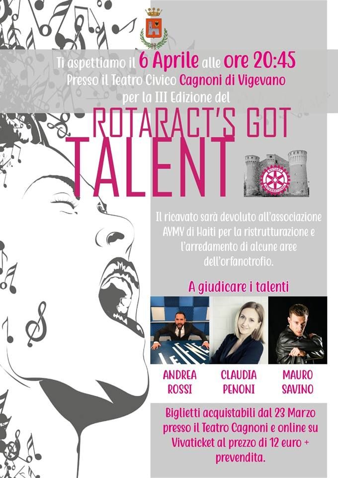 Il Rotaract Castelli della Lomellina presenta la III edizione del &quot;Rotaract's Got Talent&quot;