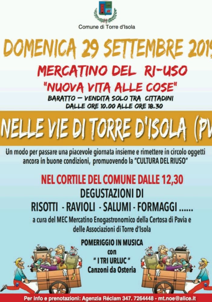 Mercatino del Ri-Uso, appuntamento a Torre d’Isola