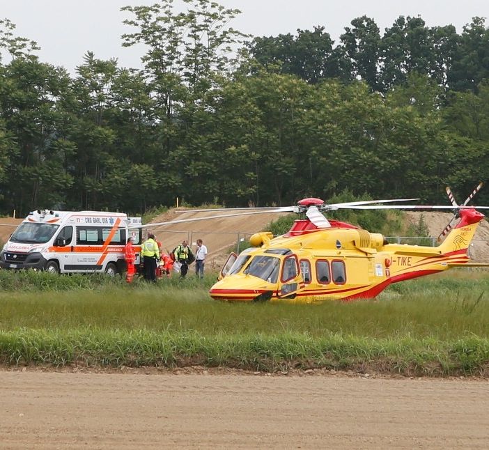 Ottobiano: cade sulla pista da motocross, ferito un 23enne tedesco