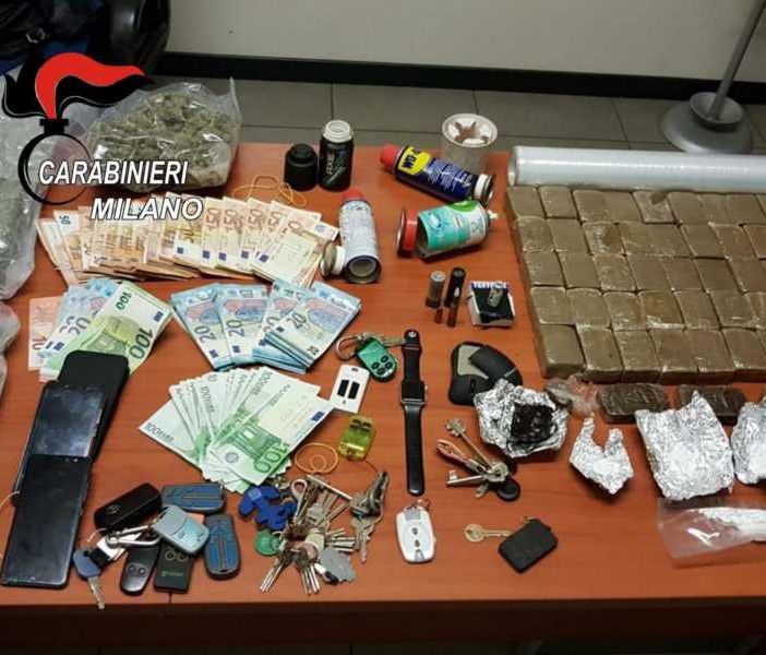 Corbetta: maxi sequestro di droga, trovati 8 chili tra hashish e marijuana e una fiala di testosterone