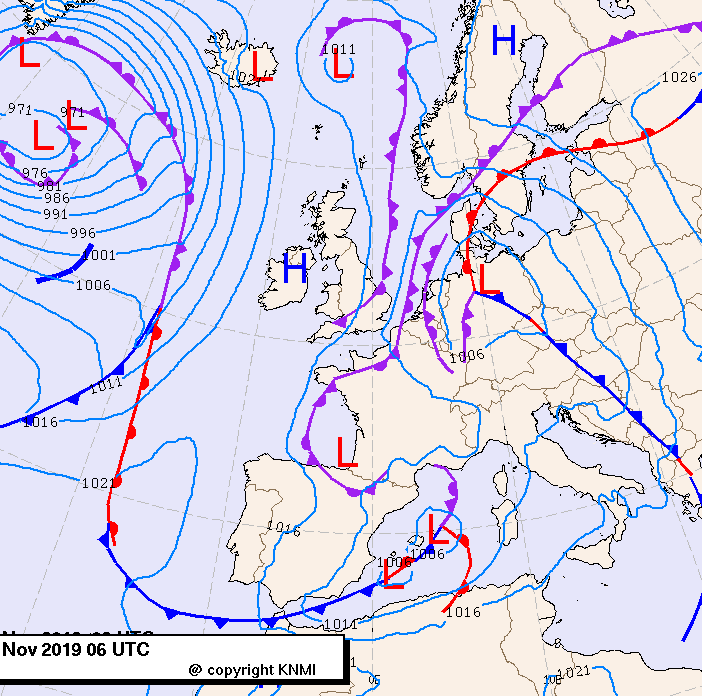 Previsioni meteo per lunedì 18, martedì 19, mercoledì 20 (novembre)