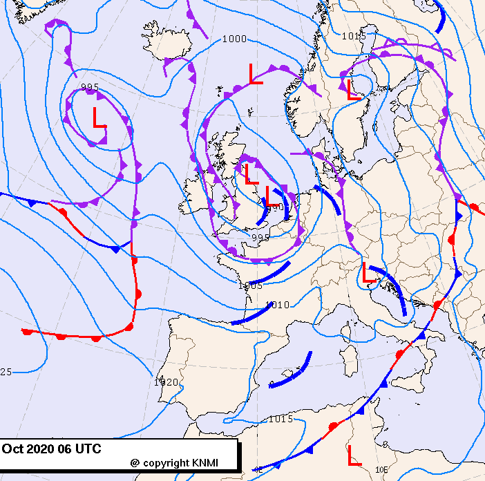 Previsioni meteo per lunedì 5, martedì 6, mercoledì 7 (ottobre)