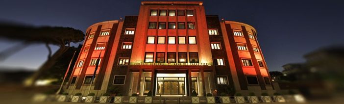 Le caserme che ospitano il progetto "Una stanza tutte per sè", illuminate di arancione in occasione della Giornata Mondiale contro la violenza sulle Donne