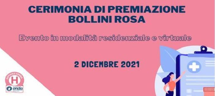 Fondazione Onda, osservatorio nazionale sulla salute della donna e di genere, premia 354 ospedali “in rosa”