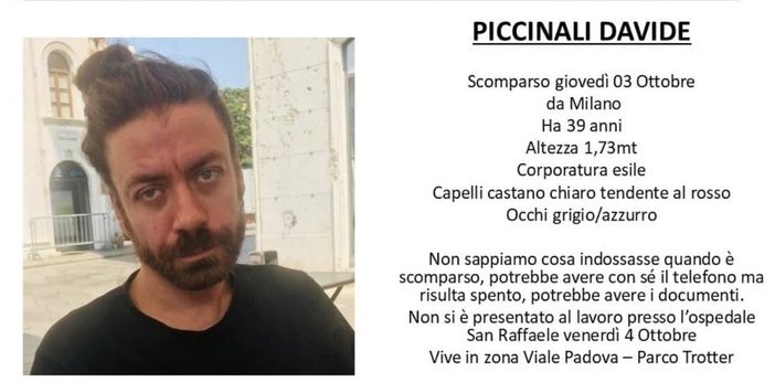 Scomparso medico del San Raffaele: appello della famiglia Scomparso medico del San Raffaele: appello della famiglia