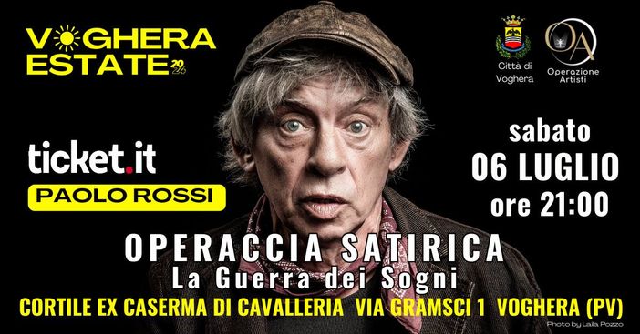 Voghera, operazione artisti presenta: Paolo Rossi in "Operaccia satirica – la guerra dei sogni" Voghera, operazione artisti presenta: Paolo Rossi in "Operaccia satirica – la guerra dei sogni"