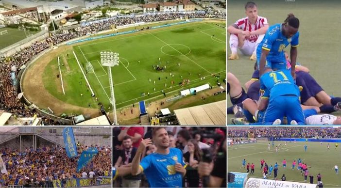 Carrarese dura come il marmo: vola in serie B dopo 76 anni e fa la storia