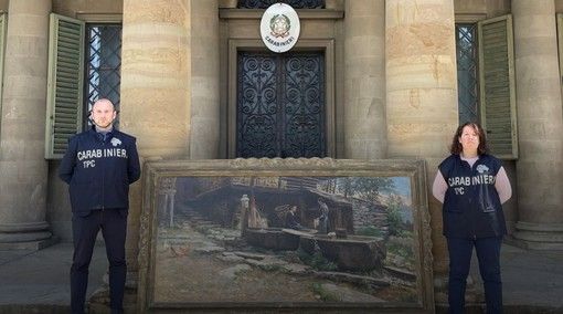 Novarese: dipinto rubato restituito dai carabinieri al proprietario Novarese: dipinto rubato restituito dai carabinieri al proprietario