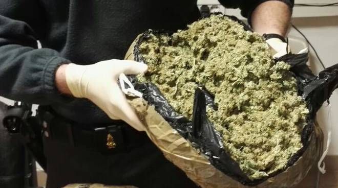 Marcallo, in A4 con due chili di "maria": arrestati dai carabinieri