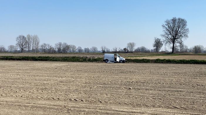 Il furgone sul quale ha perso la vita un uomo di 55 anni questa mattina sulla provinciale 183
