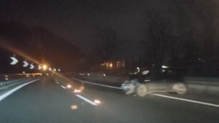 Una delle auto coinvolte nell'incidente