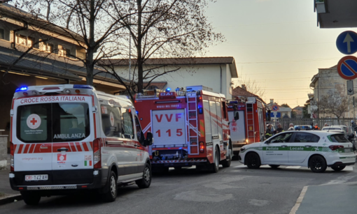 I soccorsi sul posto a Canegrate