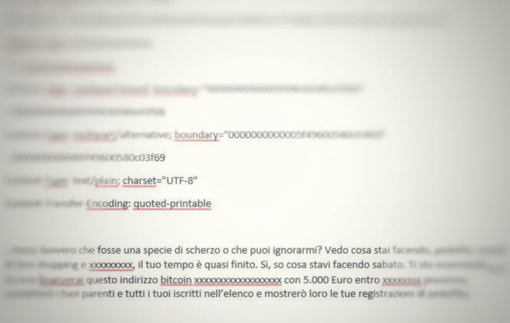 &quot;Vedo cosa stai facendo... Paga o i tuoi sporchi video finiranno ad amici e parenti&quot;