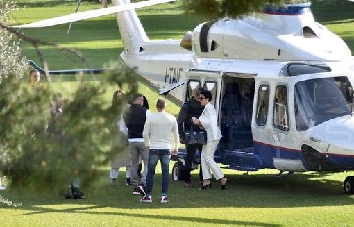 #Sanremo2020: Georgina è atterrata al campo golf, Ronaldo è rimasto alla Continassa. Arriverà in serata?