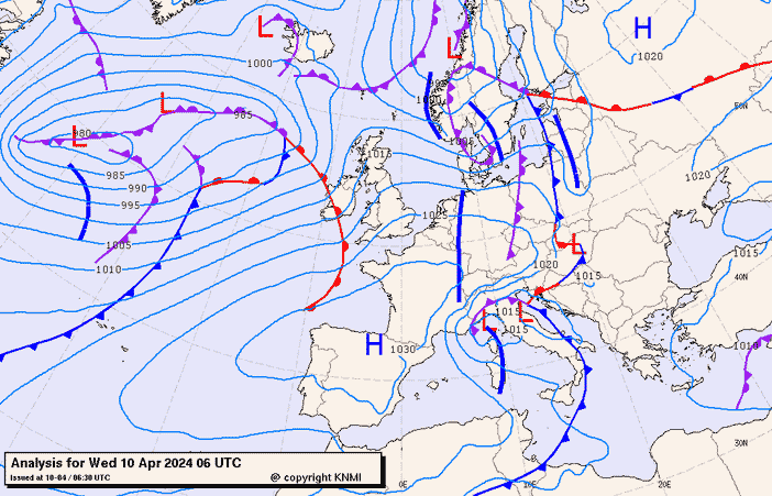 Previsioni meteo per mercoledì 10, giovedì 11, venerdì 12 (aprile)