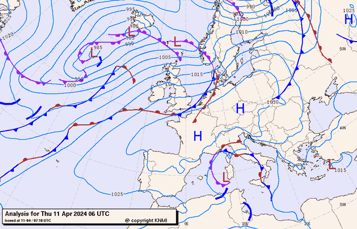 Previsioni meteo per giovedì 11, venerdì 12, sabato 13 (aprile)