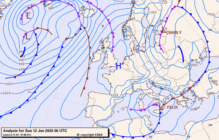 Previsioni meteo per domenica 12, lunedì 13, martedì 14 (gennaio)