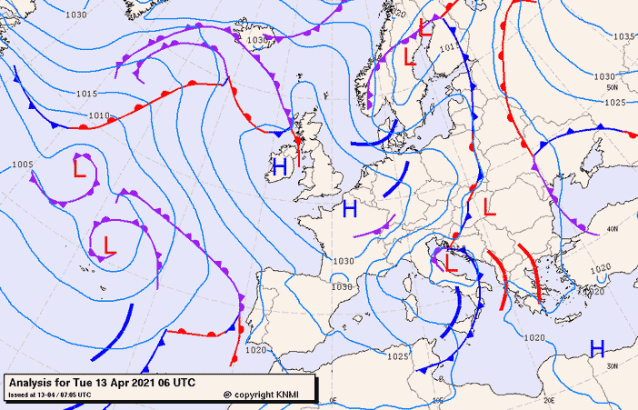 Previsioni meteo per martedì 13, giovedì 14, venerdì 15 (aprile)