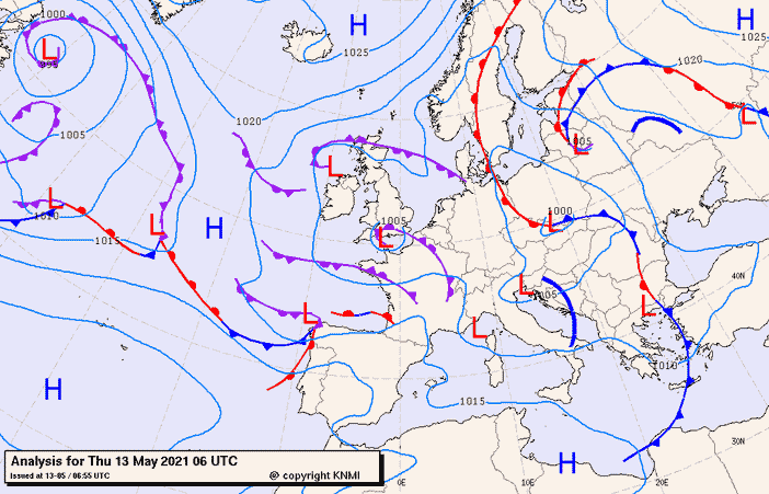 Previsioni meteo per giovedì 13, venerdì 14, sabato 15 (maggio)