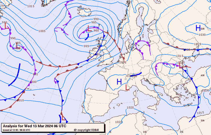 Previsioni meteo per mercoledì 13, giovedì 14, venerdì 15 (marzo)