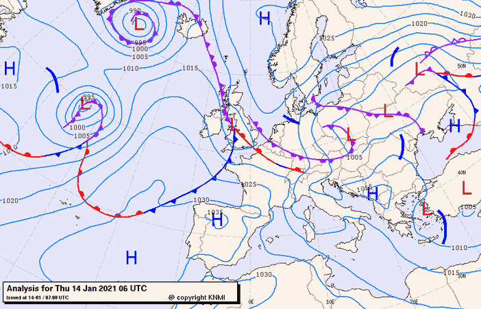 Previsioni meteo per giovedì 14, venerdì 15, sabato 16 (gennaio)