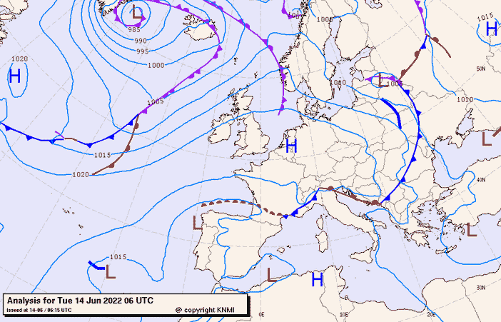 Previsioni meteo per martedì 14, mercoledì 15, giovedì 16 (giugno)