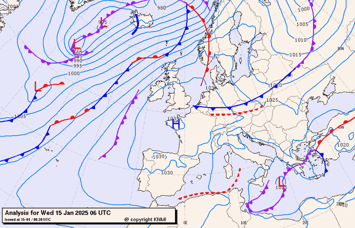 Previsioni meteo per mercoledì 15, giovedì 16, venerdì 17 (gennaio)