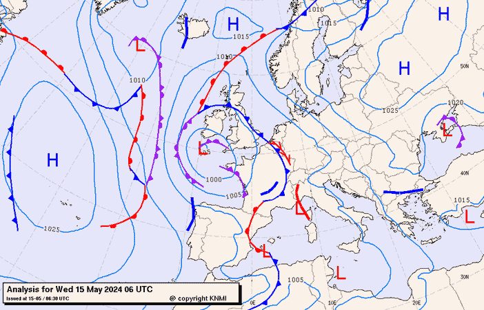 Previsioni meteo per mercoledì 15, giovedì 16, venerdì 17 (maggio)