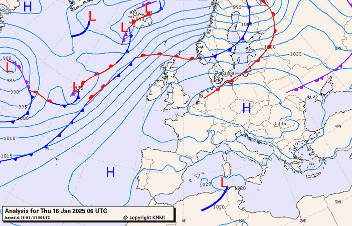 Previsioni meteo per giovedì 16, venerdì 17, sabato 18 (gennaio)