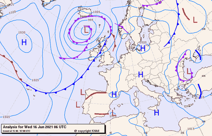 Previsioni meteo per mercoledì 16, giovedì 17, venerdì 18 (giugno)