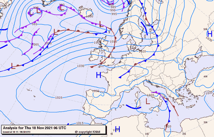 Previsioni meteo per giovedì 18, venerdì 19, sabato 20 (novembre)