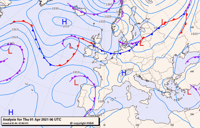Previsioni meteo per giovedì 1, venerdì 2, sabato 3 (aprile)
