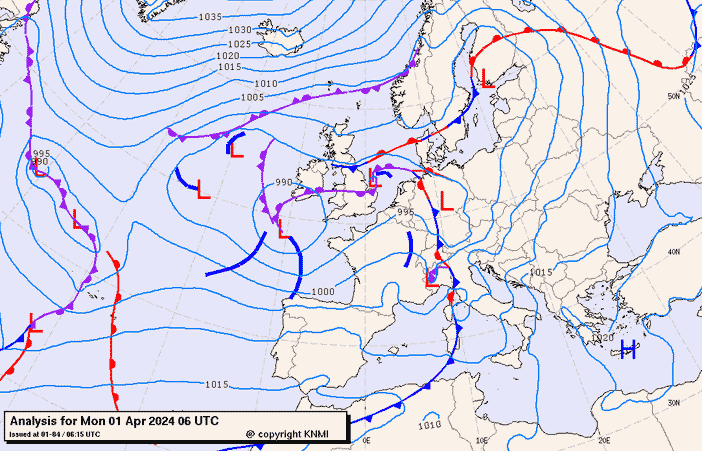 Previsioni meteo per lunedì 1, martedì 2, mercoledì 3 (aprile)