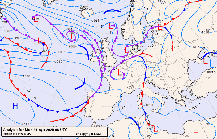 Previsioni meteo per lunedì 21, martedì 22, mercoledì 23  (aprile)