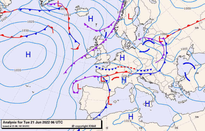 Previsioni meteo per martedì 21, mercoledì 22, giovedì 23 (giugno)