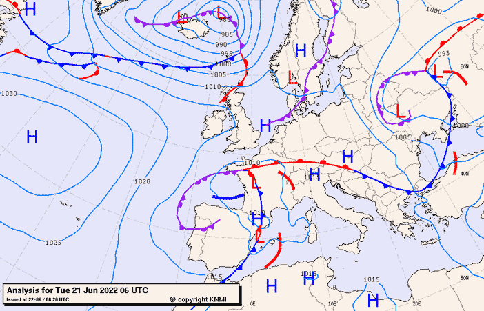 Previsioni meteo per mercoledì 22, giovedì 23, venerdì 24 (giugno)