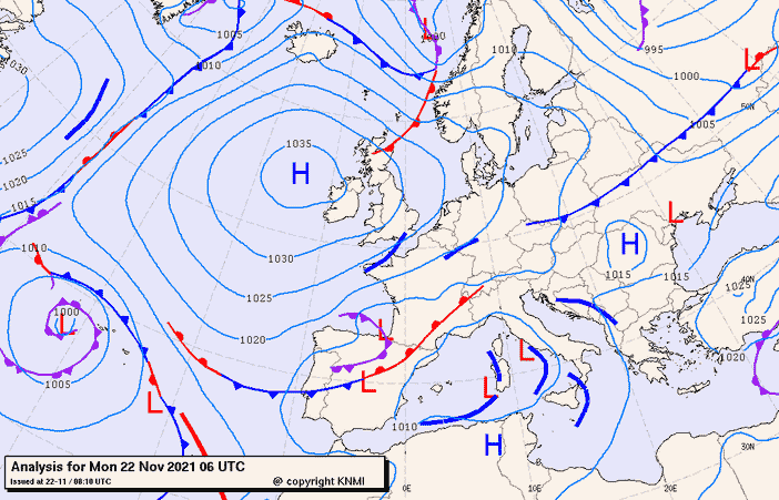 Previsioni meteo per lunedì 22, martedì 23, giovedì 24 (novembre)