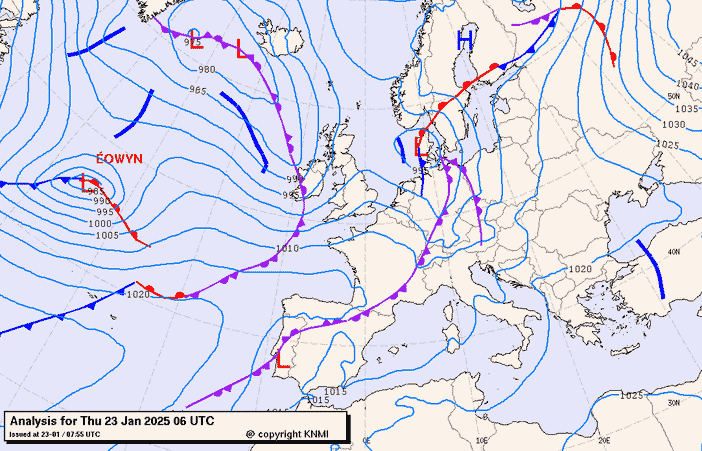 Previsioni meteo per giovedì 23, venerdì 24, sabato 25 (gennaio)