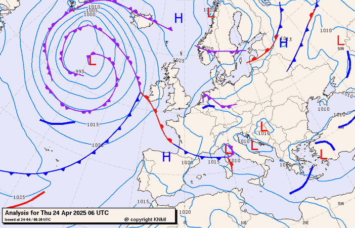 Previsioni meteo per giovedì 24, venerdì 25, sabato 26 (aprile)