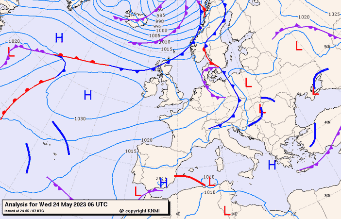Previsioni meteo per mercoledì 24, giovedì 25, venerdì 26 (maggio)