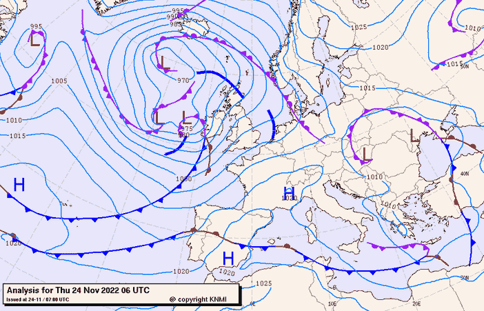 Previsioni meteo per giovedì 24, venerdì 25, sabato 26 (novembre)