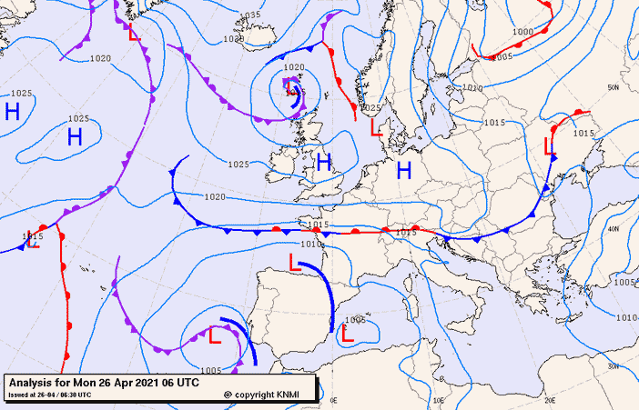 Previsioni meteo per lunedì 26, martedì 27, mercoledì 28 (aprile)