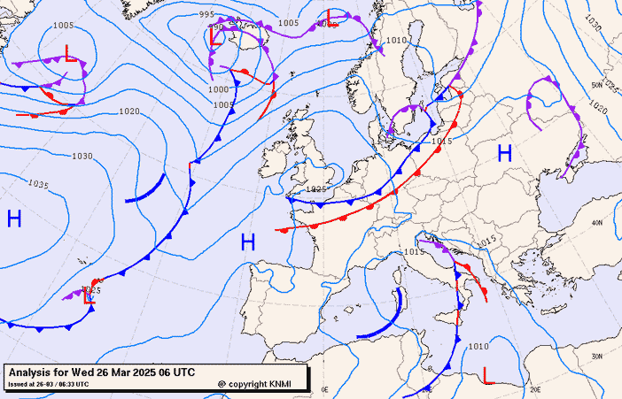 Previsioni meteo per mercoledì 26, giovedì 27, venerdì 28 (marzo)