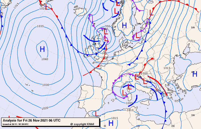 Previsioni meteo per venerdì 26, sabato 27, domenica 28 (novembre)