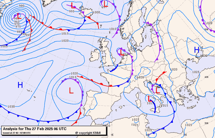 Previsioni meteo per giovedì 27, venerdì 28, sabato 1 (febbraio-marzo)