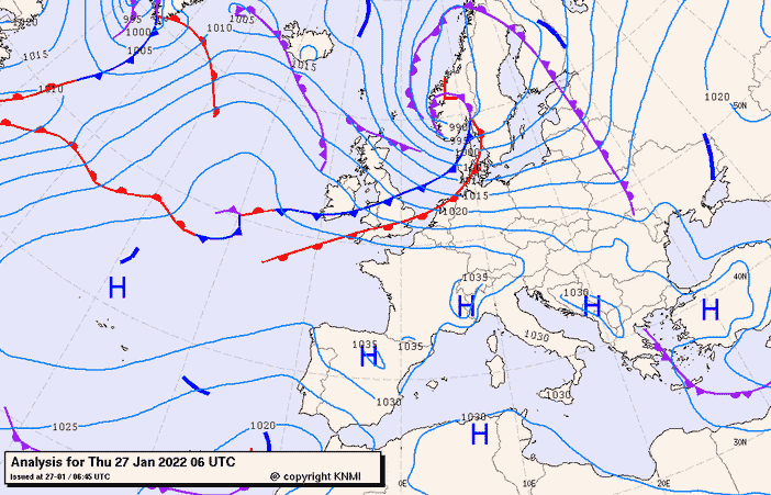 Previsioni meteo per giovedì 27, venerdì 28, sabato 29 (gennaio)
