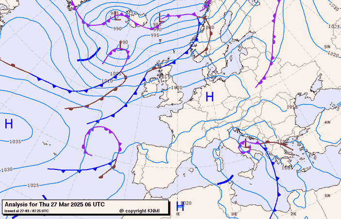 Previsioni meteo per giovedì 27, venerdì 28, sabato 29 (marzo)