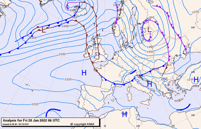 Previsioni meteo per venerdì 28, sabato 29, domenica 30 (gennaio)