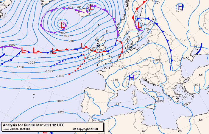 Previsioni meteo per domenica 28, lunedì 29, martedì 30 (marzo)